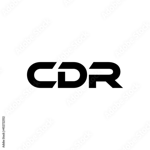 CDR letter logo design with white background in illustrator, vector logo modern alphabet font overlap style. calligraphy designs for logo, Poster, Invitation, etc.