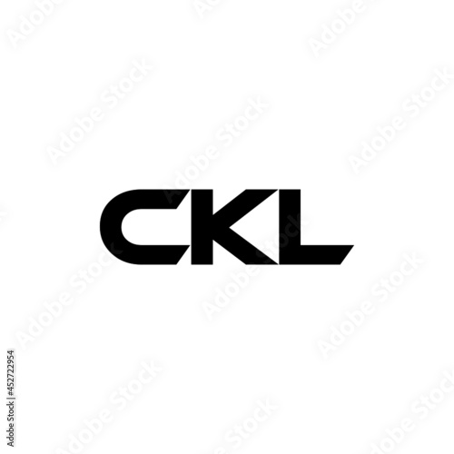 CKL letter logo design with white background in illustrator, vector logo modern alphabet font overlap style. calligraphy designs for logo, Poster, Invitation, etc. photo