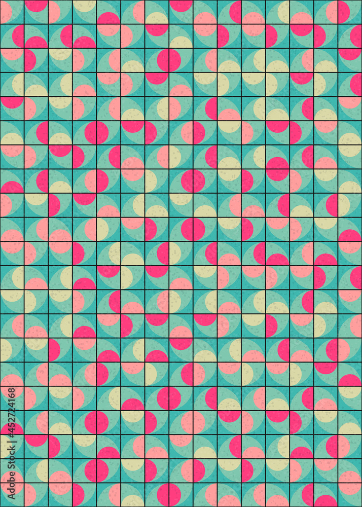 Fototapeta premium Abstract Geometric Pattern generative computational art illustration