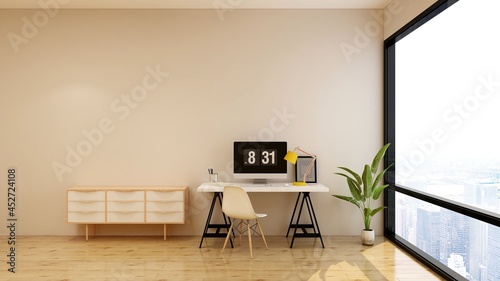 office manager room for company logo mockup