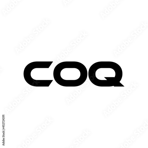 COQ letter logo design with white background in illustrator, vector logo modern alphabet font overlap style. calligraphy designs for logo, Poster, Invitation, etc.