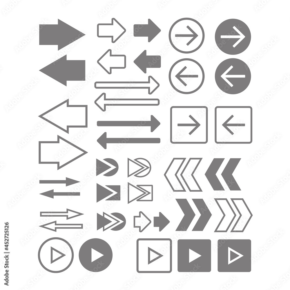 Arrow set icons Arrow set icons