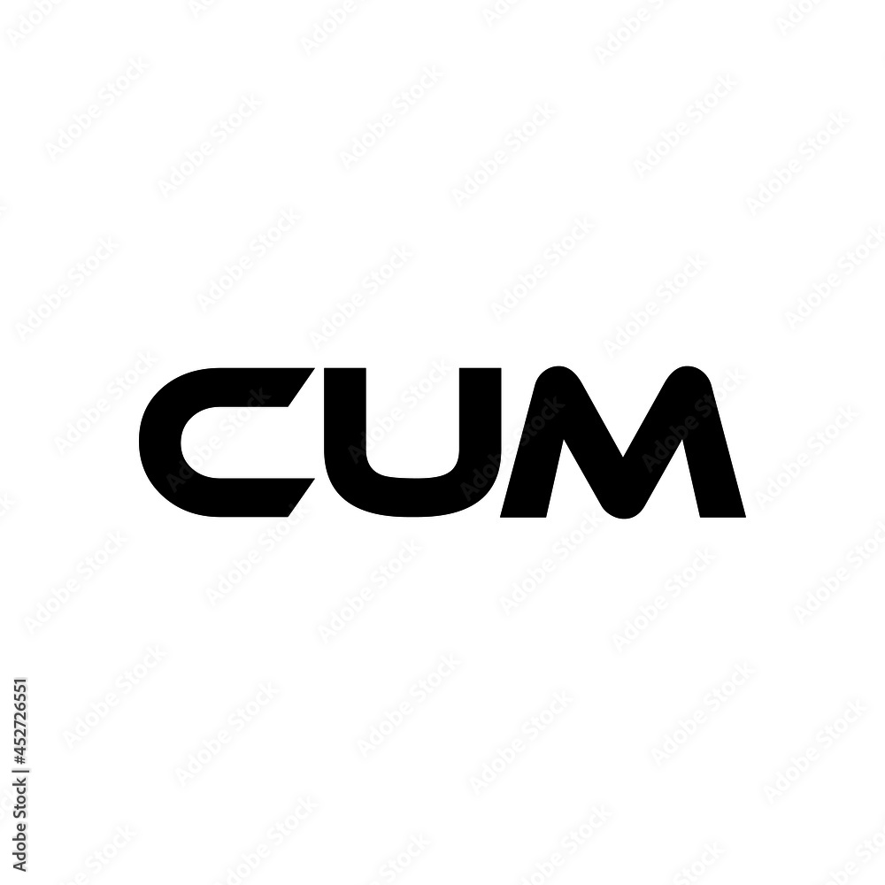 CUM letter logo design with white background in illustrator, vector logo modern alphabet font overlap style. calligraphy designs for logo, Poster, Invitation, etc.