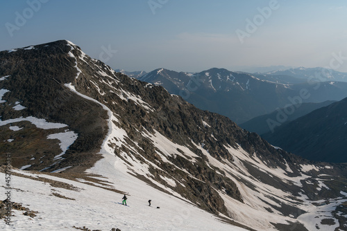 Backcountry Skiiers in Colorado Mountains © bwolski