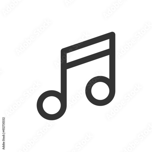 Music note icon isolated on white background. Audio symbol modern, simple, vector, icon for website design, mobile app, ui. Vector Illustration