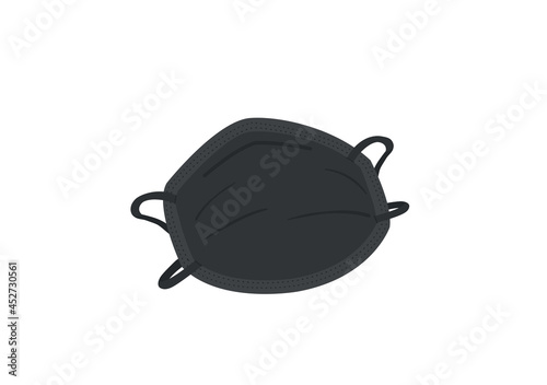 black face mask vector isolated on white background ep43 photo