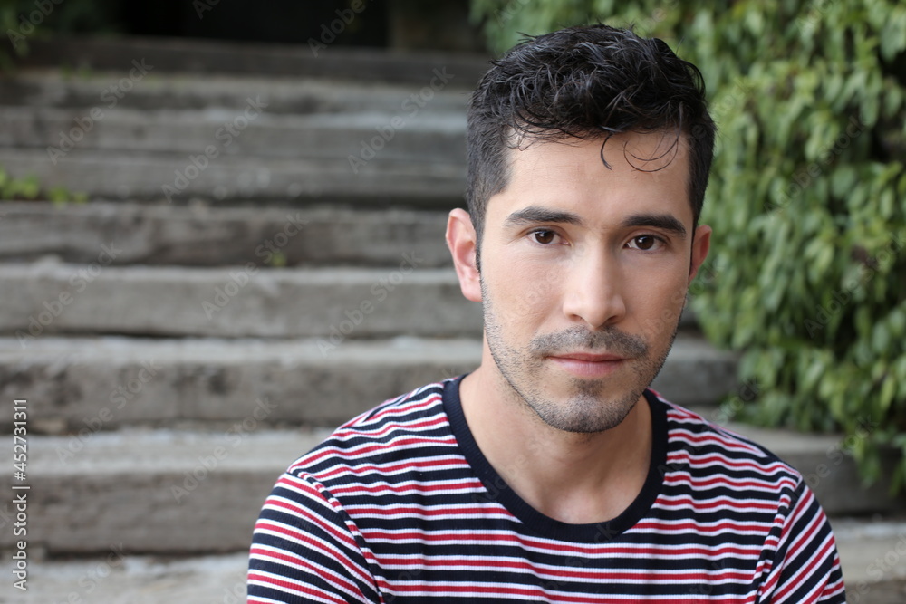 Fototapeta premium Young ethnic man close up