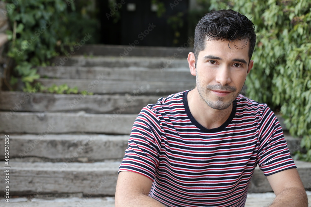 Fototapeta premium Young ethnic man close up