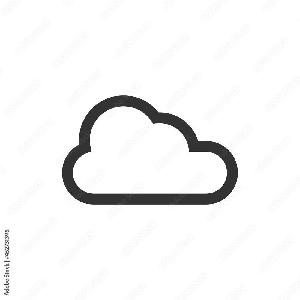 Cloud icon isolated on white background. Server symbol modern, simple, vector, icon for website design, mobile app, ui. Vector Illustration Cloud icon isolated on white background. Server symbol modern, simple, vector, icon for website design, mobile app, ui. Vector Illustration