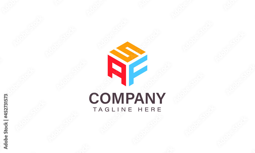 Letter SAF Logo, Three Letter Logo, Alphabet S A F Hexagon Shape Vector Icon Template Letter SAF Logo, Three Letter Logo, Alphabet S A F Hexagon Shape Vector Icon Template