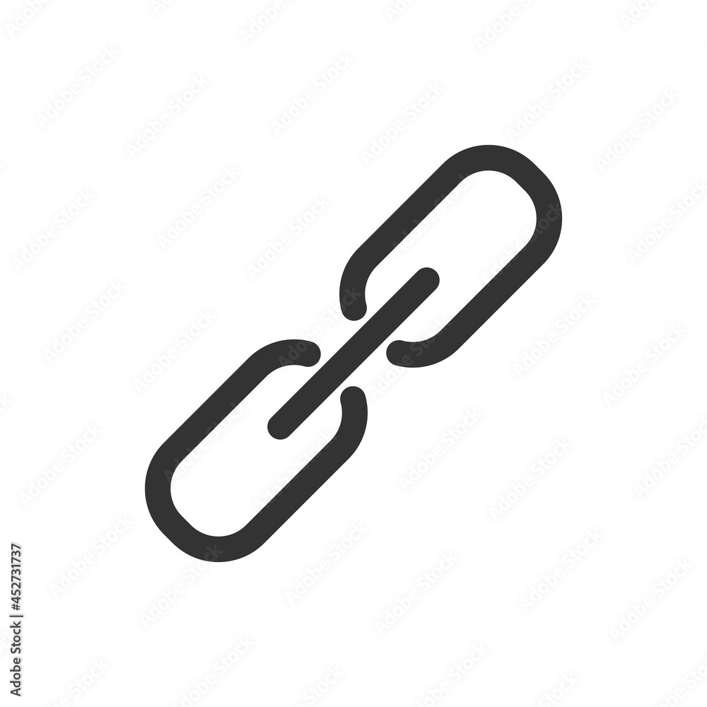 Link icon isolated on white background. Hyperlink symbol modern, simple, vector, icon for website design, mobile app, ui. Vector Illustration