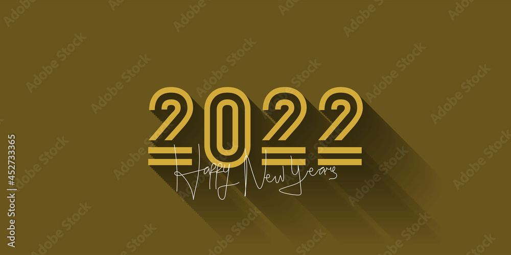 Happy new year 2022 illustration template design 