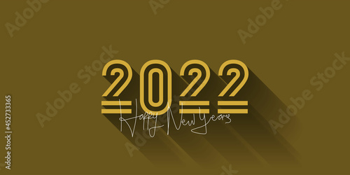 Happy new year 2022 illustration template design 