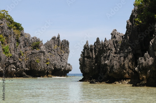 Small hidden bay El Nido, Palawan, Philippines