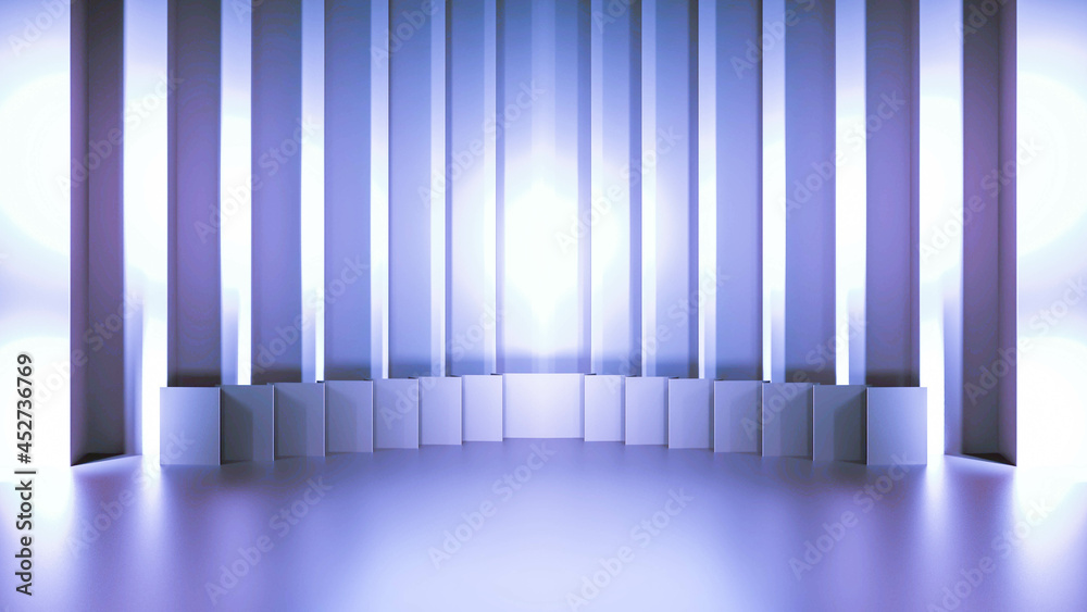 Fototapeta premium Stage display table background template mock up minimal composition 3d rendering