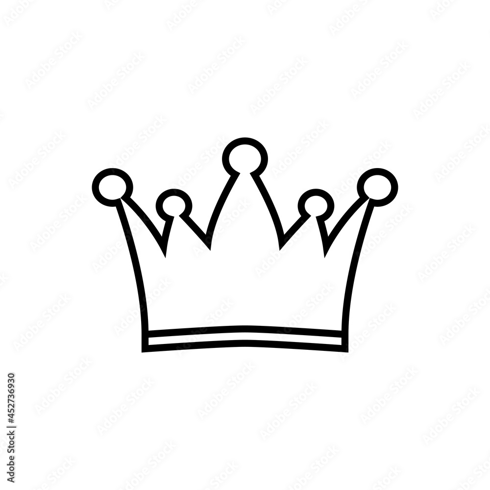 Crown vector icon. King illustration sign. Queen symbol. monarchy mark ...