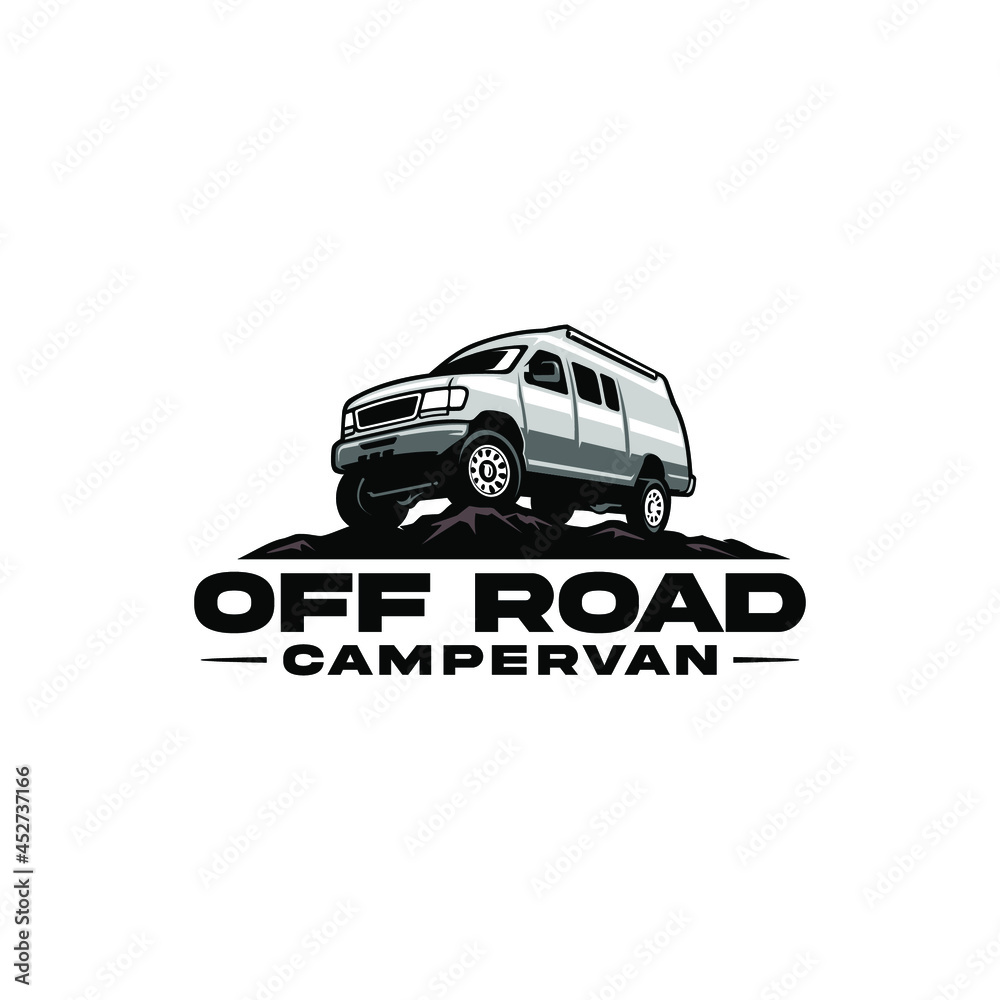 Obraz premium off orad camper van vehicle logo