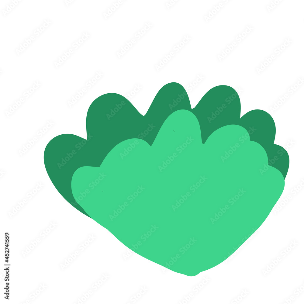 greens iceberg salad doodle style vector element. handdraw illustration