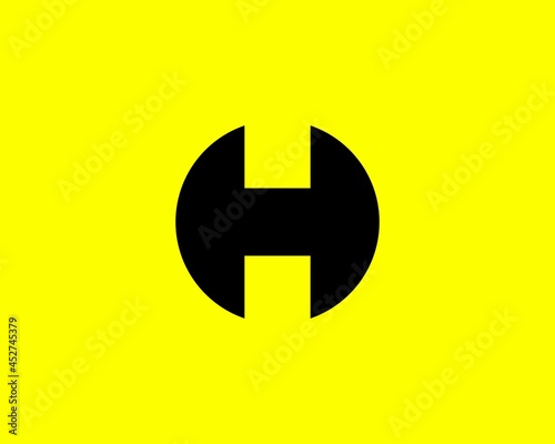H and hh letter logo design vector template