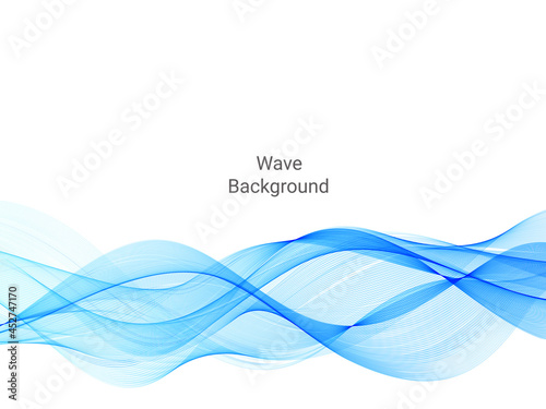 Abstract modern flowing blue wave pattern background