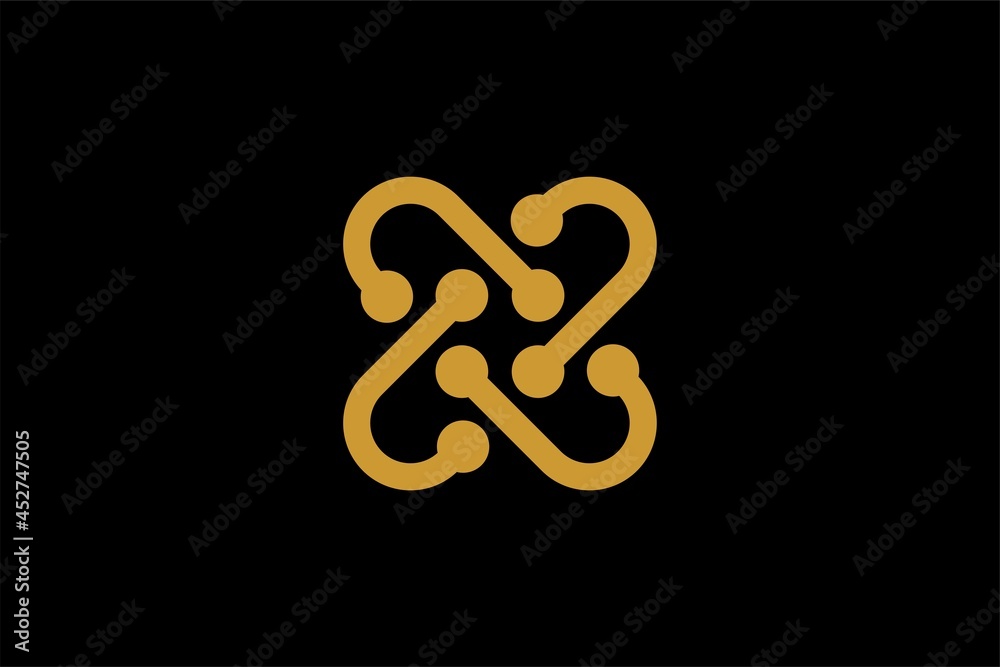 Cross X logo design vector. Letter X outline the abstract symbol. Type X and dots vector icons. Cross X logo design vector. Letter X outline the abstract symbol. Type X and dots vector icons.