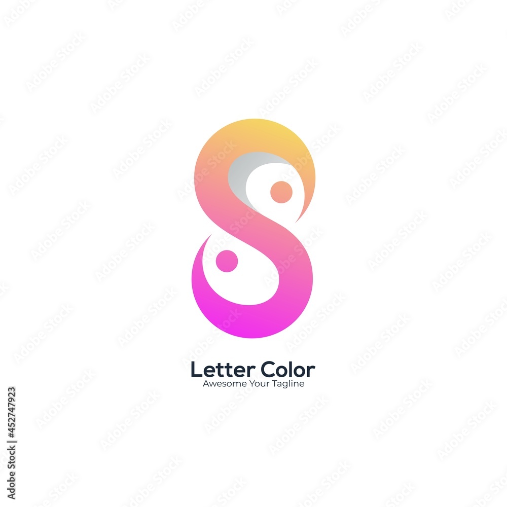 Letter s logo gradient color modern style Letter s logo gradient color modern style