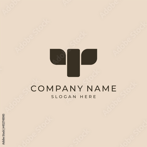 Playful abstract kids brand logo template