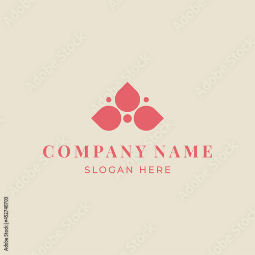Feminine beauty and handmade jewelry logo template