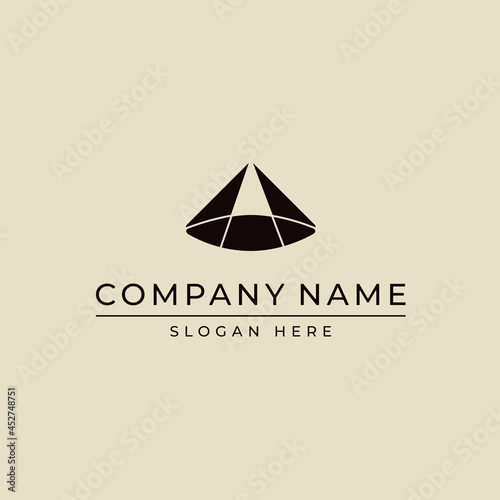 Minimal diamond and jewelry logo template