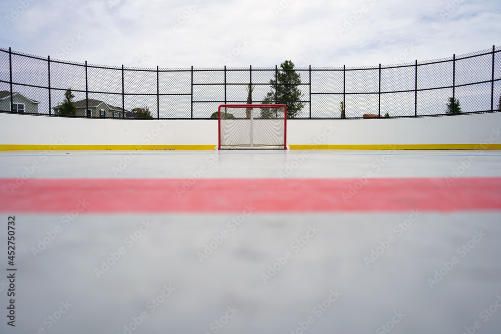 Outdoor Roller Hockey Quad Rink Stock Photo | Adobe Stock