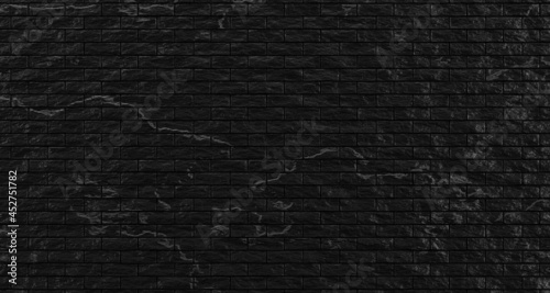 Empty Dark gray brick wall background, 3d rendering