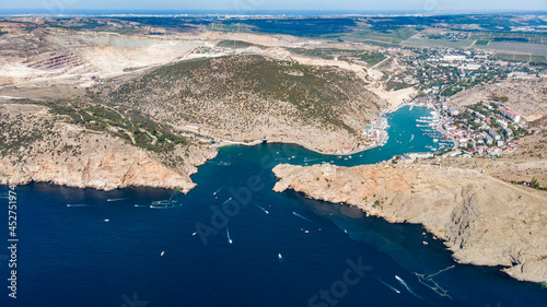 Aerial shot of Black sea cost