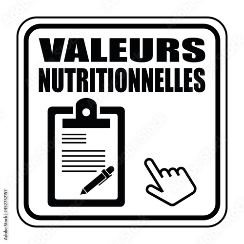 Logo valeurs nutritionnelles.