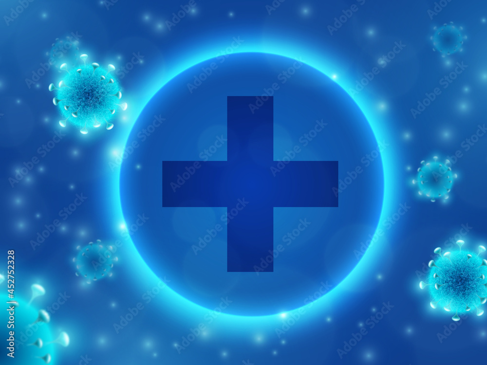 Fototapeta premium 2D illustration medical structure background