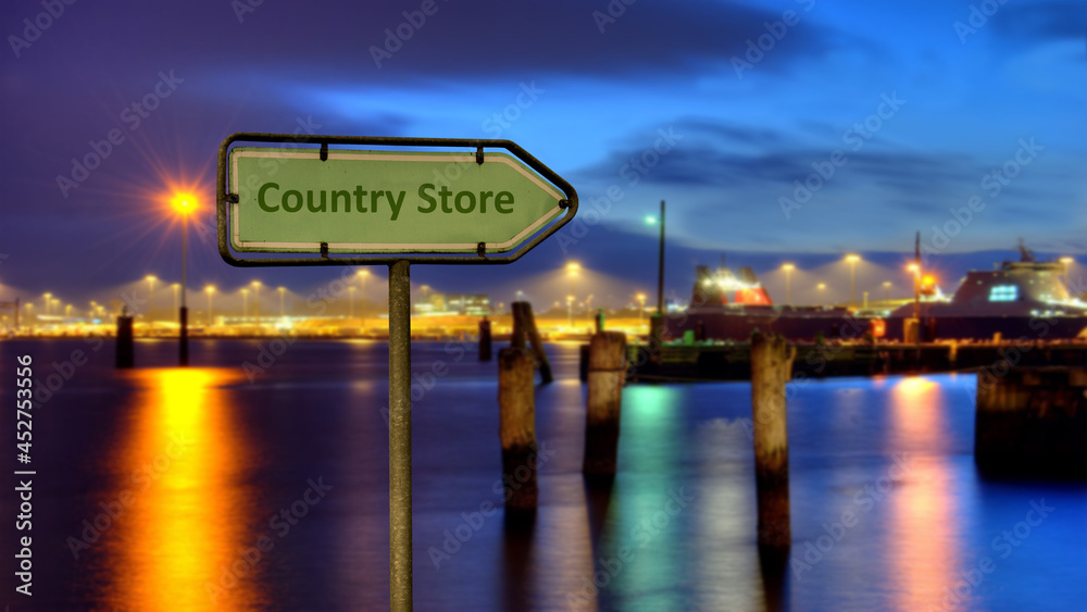 Street Sign to Country Store