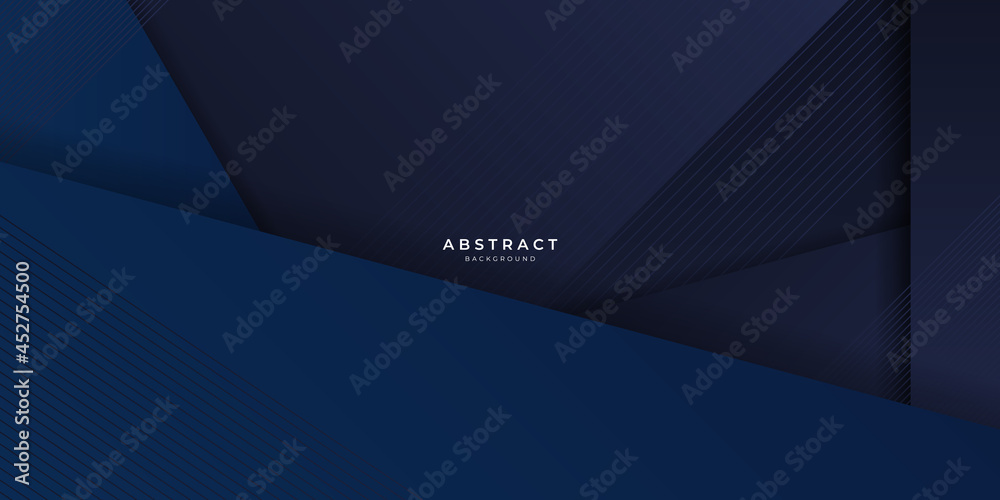 Fototapeta premium Abstract blue background geometric dark blue background texture with overlap layers. Abstract polygonal pattern luxury dark blue background