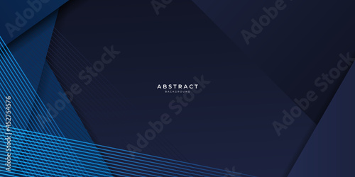 Abstract blue background geometric dark blue background texture with overlap layers. Abstract polygonal pattern luxury dark blue background