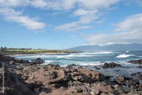 Beautiful shot from the Waianapanapa state park on the island of Maui, Hawaii photo