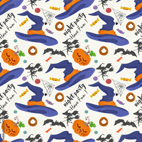 seamless pattern 4 for the Halloween holiday the background is isolated
