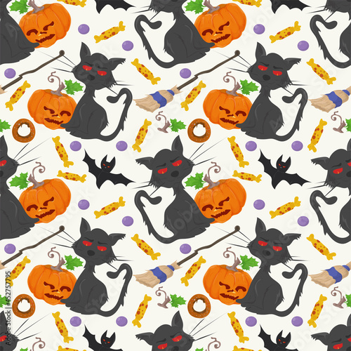 seamless pattern 5 for the Halloween holiday the background is isolated