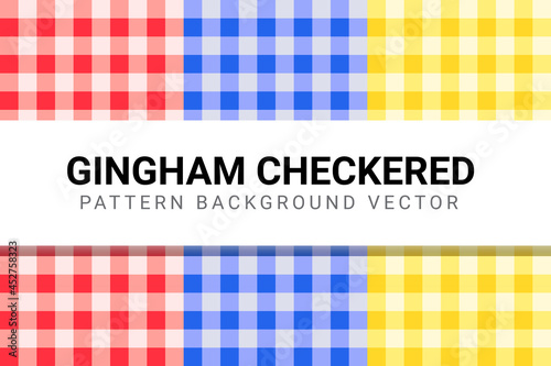 colorful gingham checkered pattern background