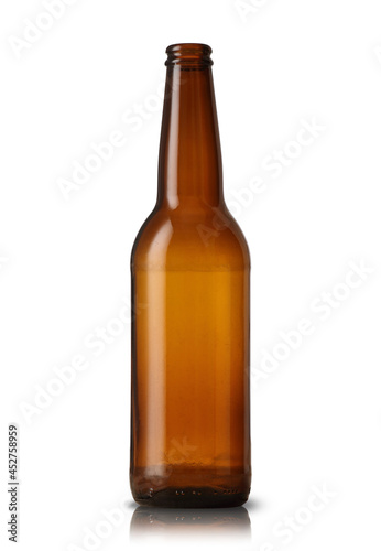 empty brown beer bottle