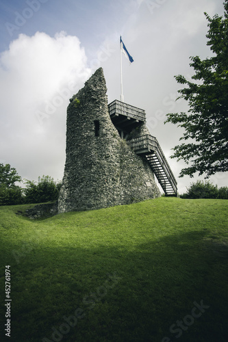 Small castle on a green hill in Germany photo