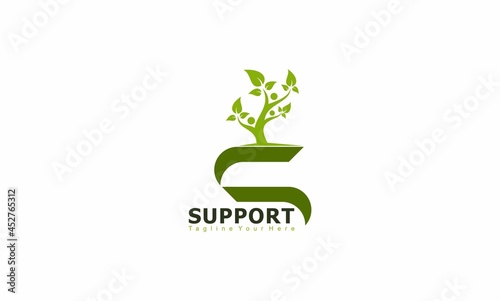 environmentally friendly support concept design logo