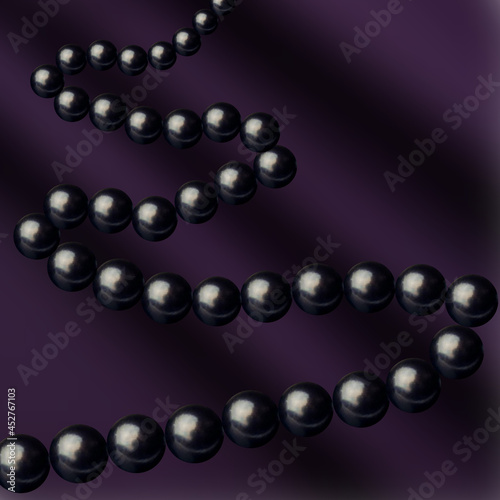 Pearl decoration on a dark background. Luxury. Jewelry Advertising. eps 10
