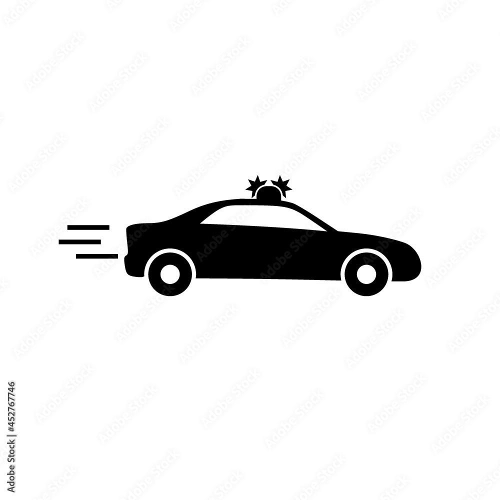 Police car icon isolated on white background Police car icon isolated on white background