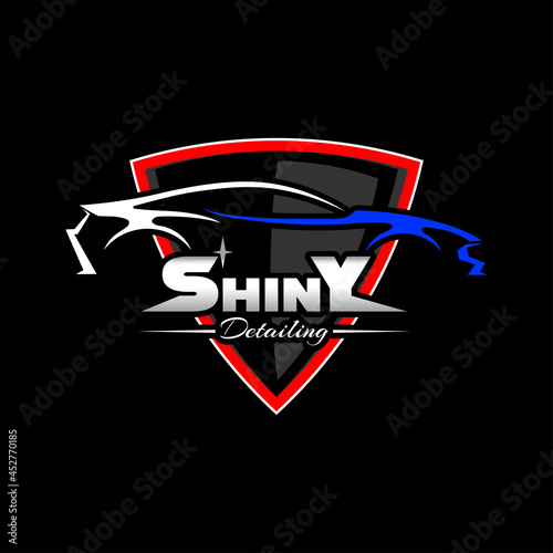 Auto detailing servis logo design template. Car Garage Premium Concept Logo Design.