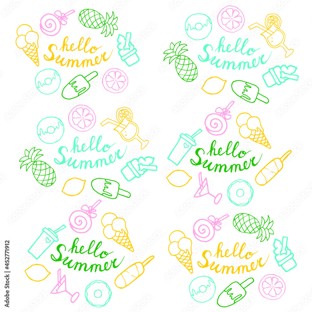Summer lettering for print on the theme of weekends, seaside holidays, vacations.