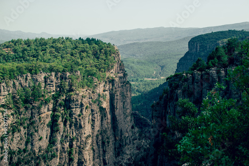 beautiful mountain view no people on the edge