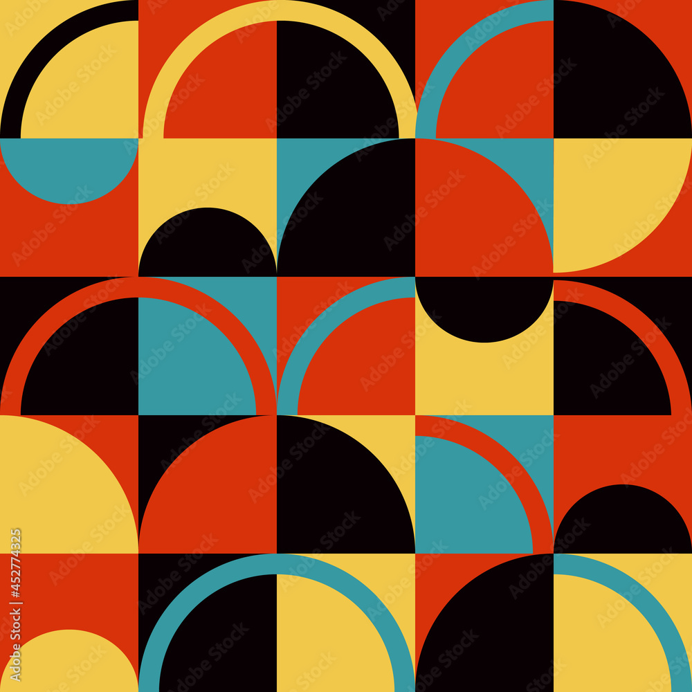 Geometry minimalistic art poster with simple